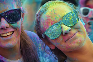 Duo of NYE Girls at a NYE Colour Run Party
