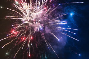 Fireworks display for NYE Hobart